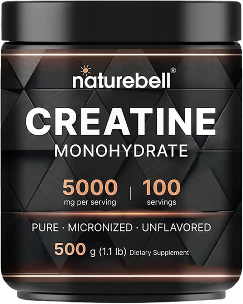 Naturebell Creatine Monohydrate Powder 500g Micronized Unflavored 5,000mg Creatine Per Serving 500g