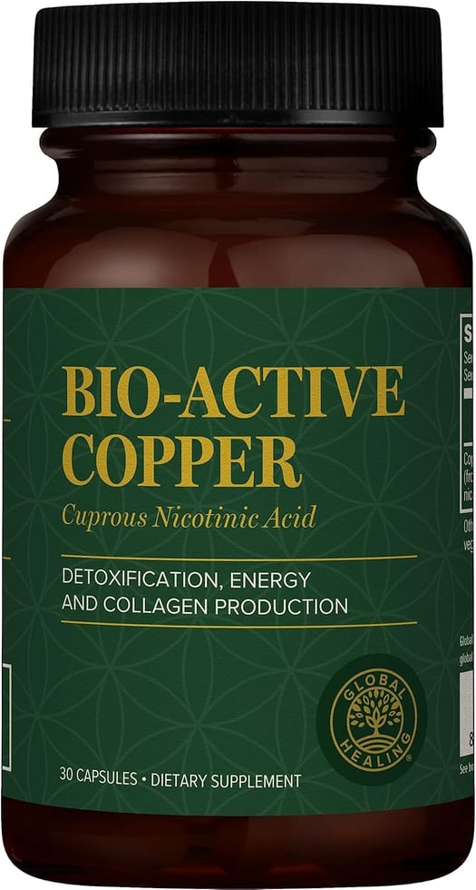 Global Healing Bio-Active Copper Cuprous Nicotinic Acid 30 Capsules