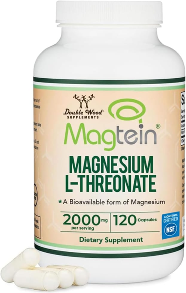 Double Wood Supplements, Magnesium L-Threonate, Magtein, 2,000 mg, 120 Capsules