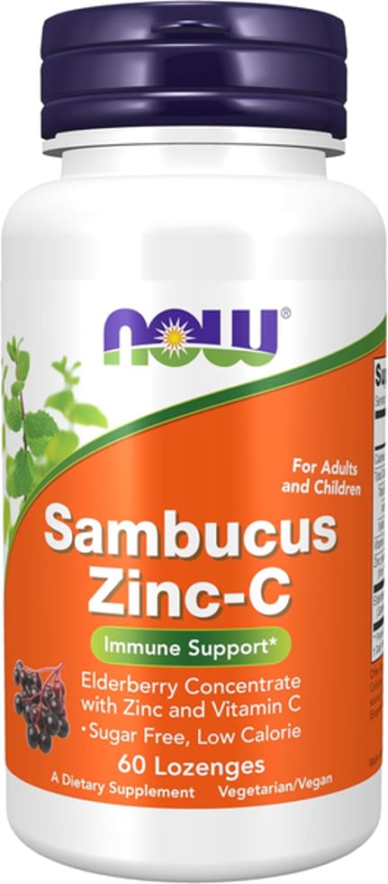 NOW Foods, Sambucus Zinc-C, 60 Lozenges