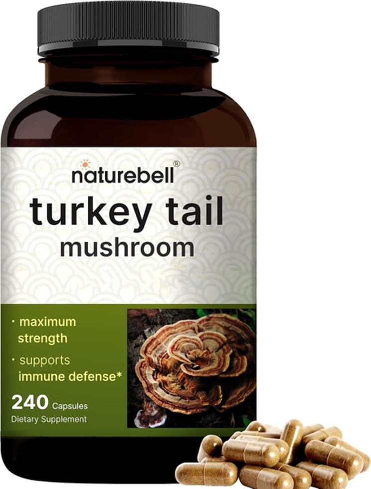 Naturebell, Turkey Tail Mushroom, 15,000 mg per Serving, 240 Capsules