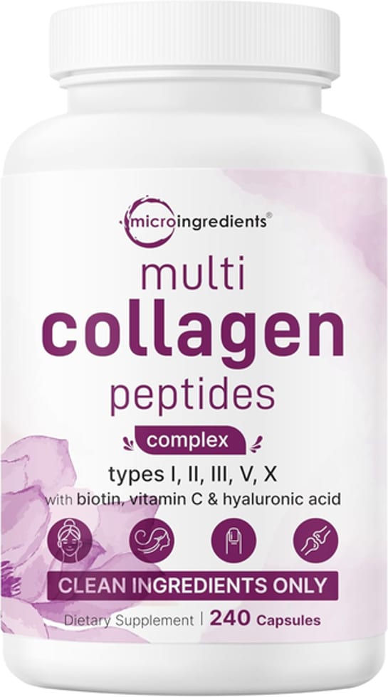 Micro Ingredients, Multi Collagen Complex for Women, 1,100 mg, 240 Capsules