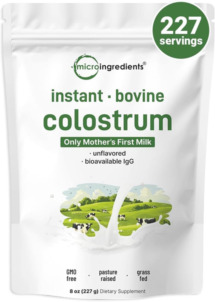 Micro Ingredients Bovine Colostrum Powder, 8 oz | Grass-Fed, Freeze-Dried  1g 8 oz