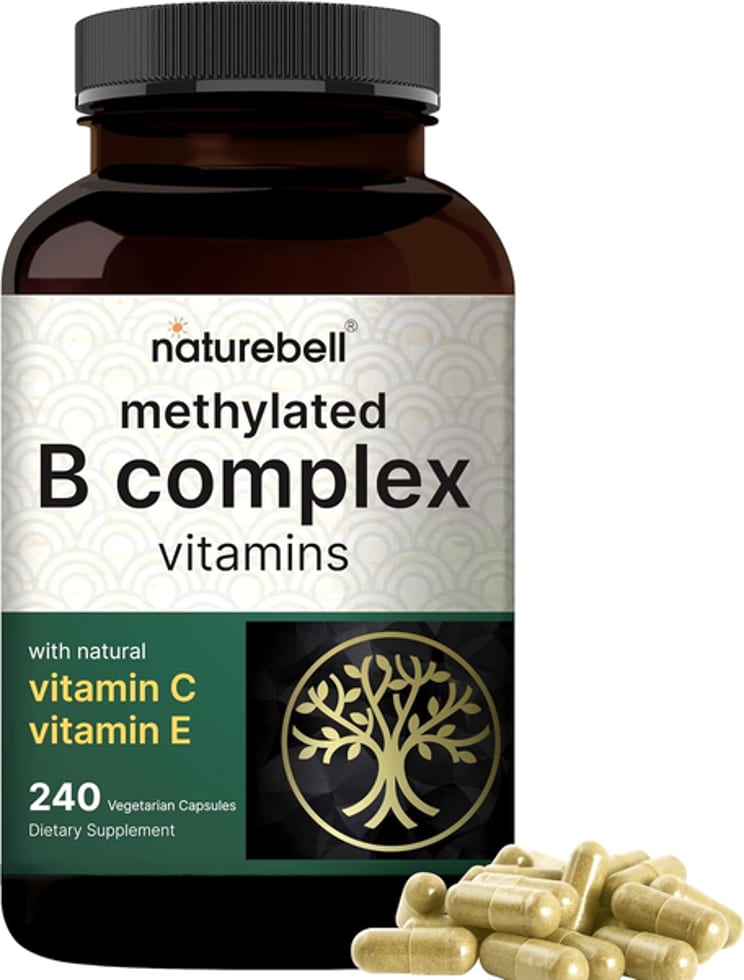 Naturebell, Methylated B Complex with Vitamin C & E, 240 Veggie Capsules