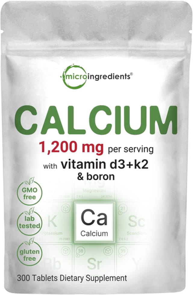 Calcium 1,200 MG Per Serving With Vitamin D3+k2 & Boron 300 Tablets