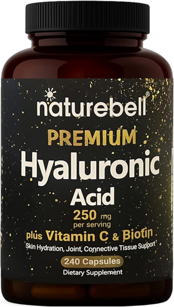 Naturebell, Hyaluronic Acid Plus Vitamin C & Biotin, 250 mg, 240 Capsules