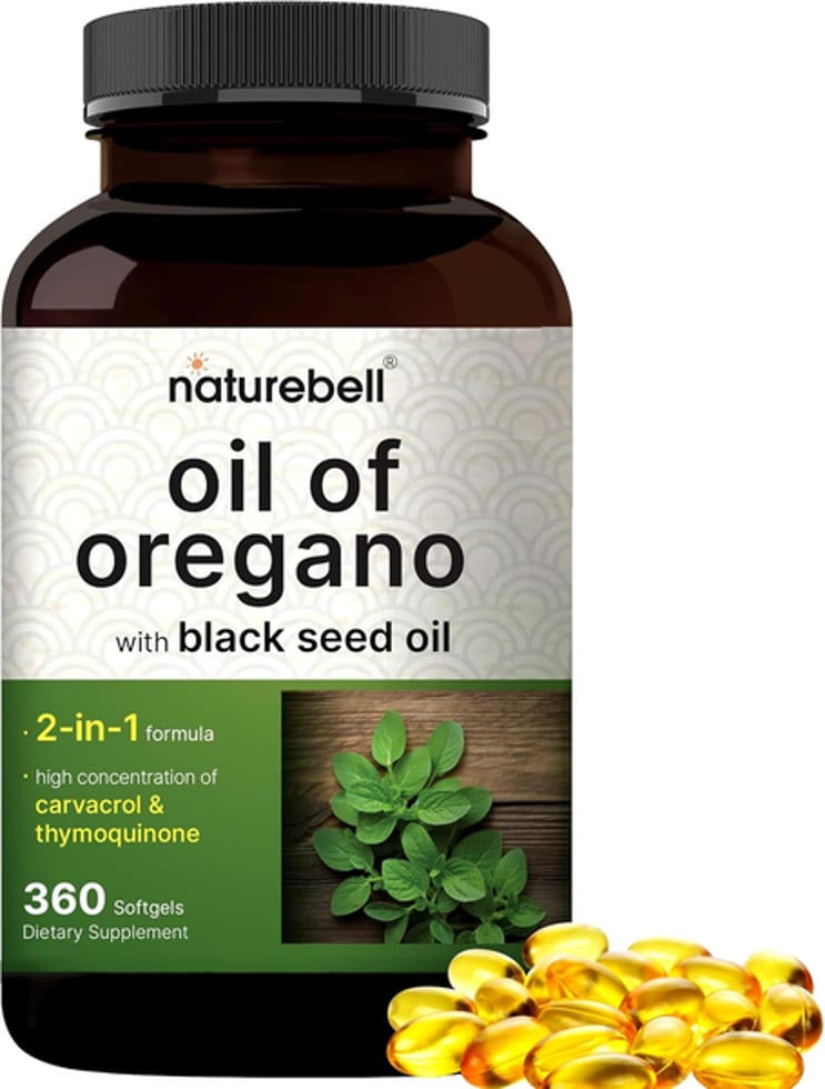 Oregano Oil 7,500 MG With Black Seed Oil 2-in-1 Formula 360 Softgels