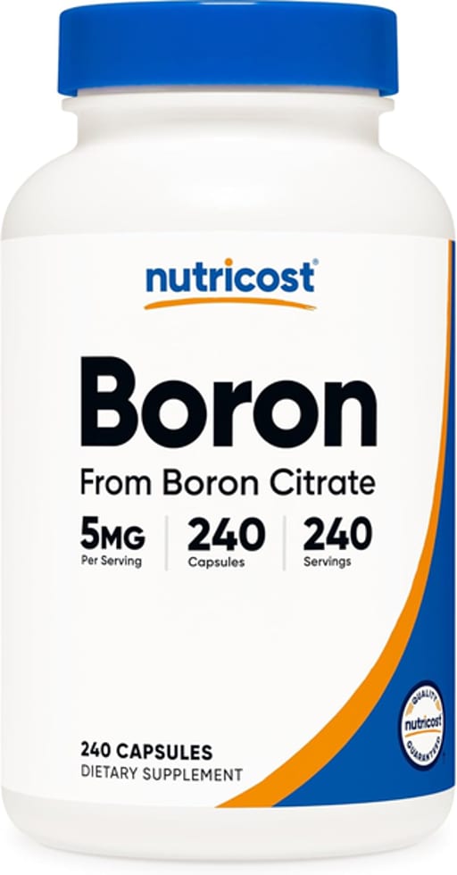 Nutricost, Boron, from Boron Citrate, 5 mg, 240 Capsules
