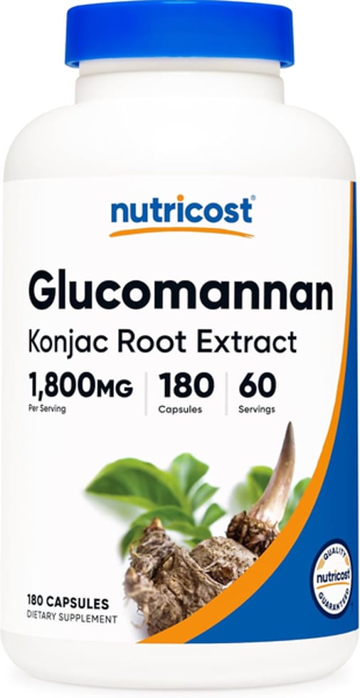 Glucomannan Konjac Root Extract 1,800mg Per Serving 180 Capsules 60 Servings