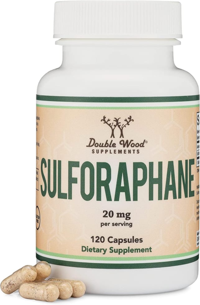 Sulforaphane Broccoli Seed Extract 20 MG Per Serving 120 Capsules Dietary Supplement